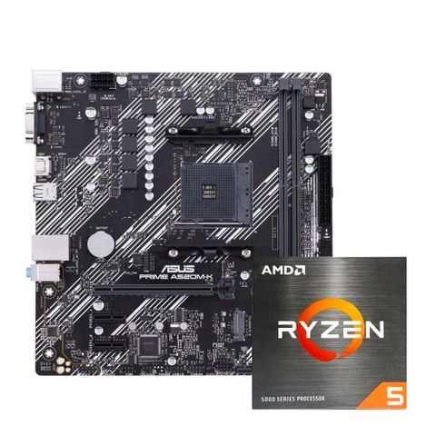 COMBO AMD Ryzen 5 5500 - ASUS A520M - K PRIME
