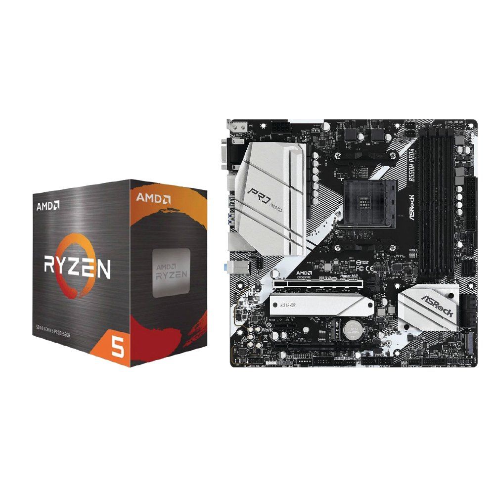 COMBO AMD | Xung Kích Bravo ASROCK B550M-PRO4 - R5 5600X