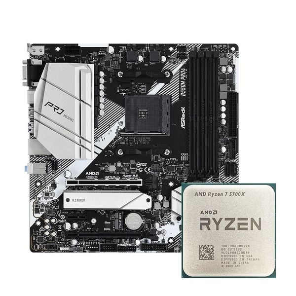  COMBO AMD Ryzen 7 5700X - ASROCK B550M PRO 4 