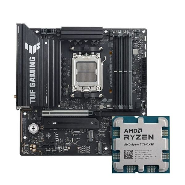  COMBO AMD Ryzen 7 7800X3D - ASUS B650EM-E TUF GAMING WIFI 