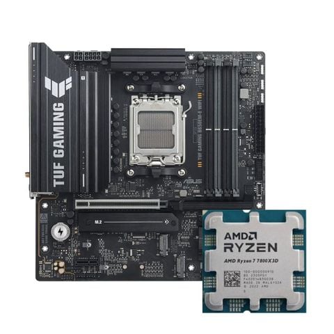COMBO AMD Ryzen 7 7800X3D - ASUS B650EM-E TUF GAMING WIFI