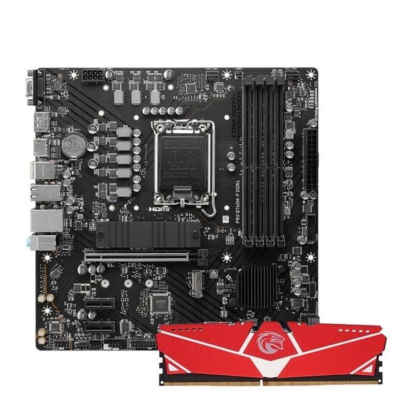  COMBO RAM 16GB KINGSPEC - Main B760M-P MSI 