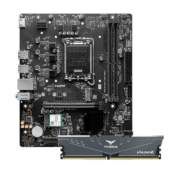  COMBO RAM 8GB Team Vulcan - Main H610M-S WF MSI 