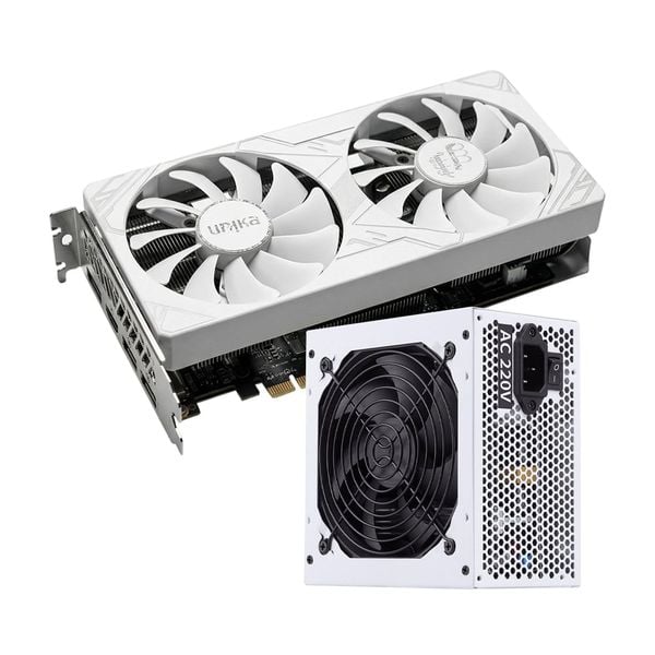  COMBO VGA RX7600 UNIKA - NGUỒN SGT 650W WHITE 