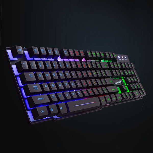  Combo bàn phím chuột giả cơ Gaming Shipadoo D500 | Có dây USB, LED Rainbow, 1000 DPI, Đen 
