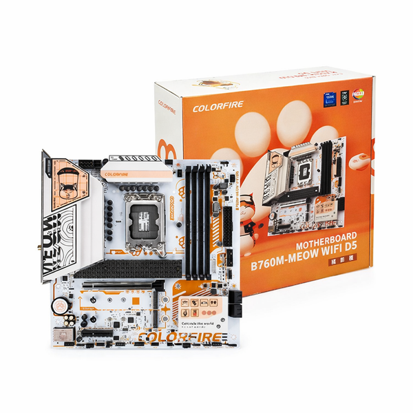 Mainboard Colorfire B760M-MEOW DDR5 | LGA 1700, mATX, 4 khe RAM 