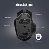  Chuột văn phòng INPHIC F1S | Wireless, 2400 DPI, 95g, Đen 