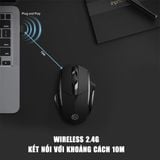  Chuột văn phòng INPHIC F1S | Wireless, 2400 DPI, 95g, Đen 