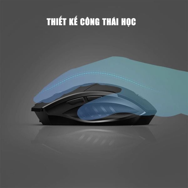  Chuột văn phòng INPHIC F1S Chính Hãng | Wireless, 2400 DPI, 95g, Đen 