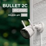  Camera WiFi ngoài trời IMOU Bullet 2C 3MP IPC-F32P | 2K, IP67, Phát hiện con người 