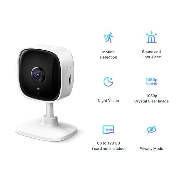  Camera WiFi trong nhà TP-Link Tapo C100 | 2MP, Full HD, Hồng ngoại, Đàm thoại 