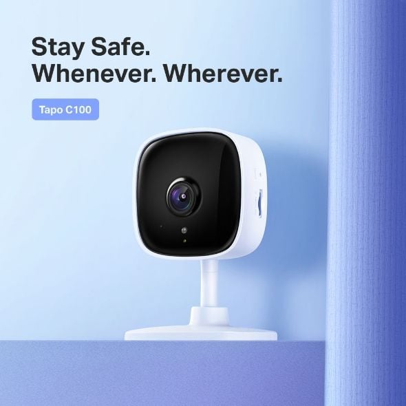  Camera WiFi trong nhà TP-Link Tapo C100 | 2MP, Full HD, Hồng ngoại, Đàm thoại 