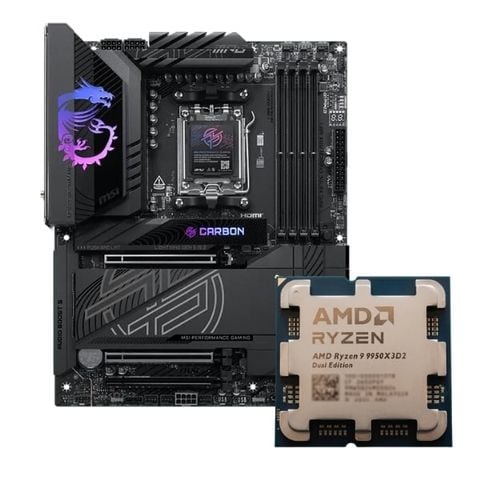 COMBO AMD Ryzen 9 9950X3D2 - MSI X870E CARBON MAX WIFI