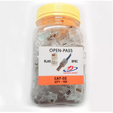  Đầu mạng RJ45 Xuyên Thấu Golden Japan Cat5e UTP Chân Mạ Vàng (100 Cái/Hộp) 