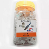  Đầu mạng RJ45 Xuyên Thấu Golden Japan Cat6 UTP Chân Mạ Vàng (100 Cái/Hộp) 