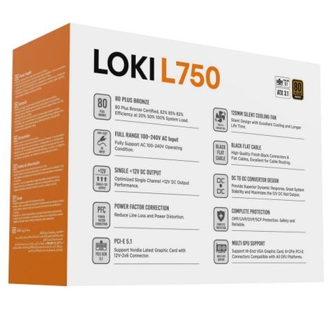  [Cũ] Nguồn máy tính Xigmatek Loki L750 750W (Pcie 5.1 / 80Plusbronze) | BH 3T STAR 