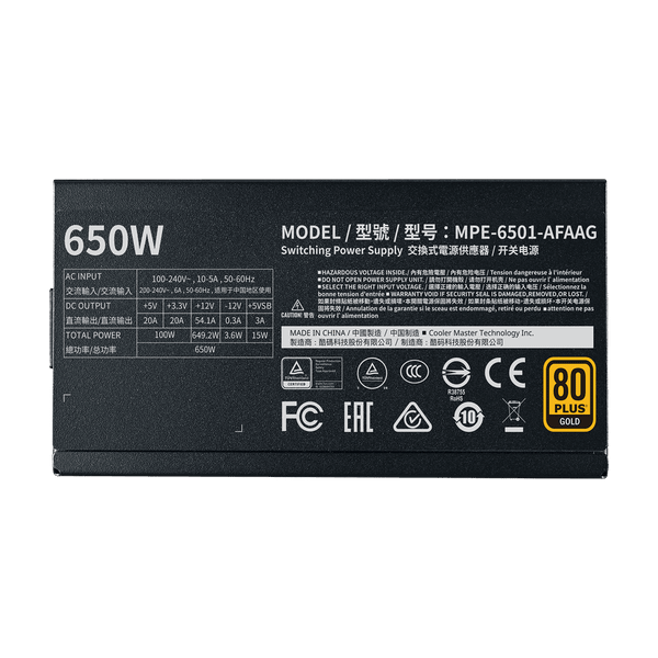  [Cũ] Nguồn máy tính Cooler master MWE 650W V2 Gold Full Modular | BH 3T STAR 