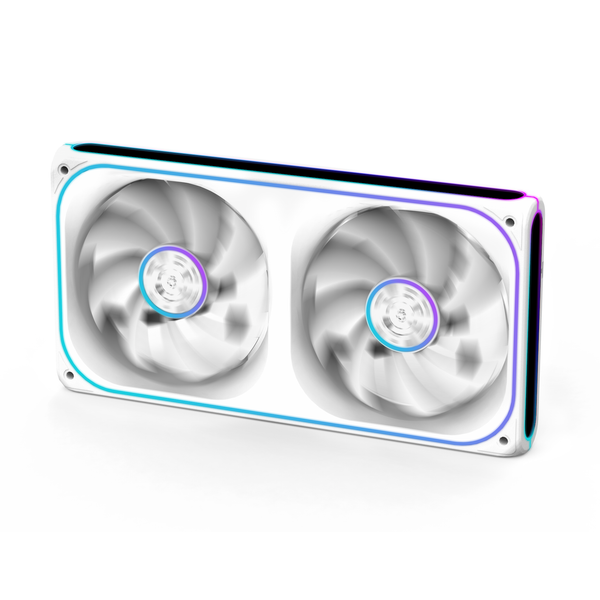  Quạt tản nhiệt PC Centaur Gustcen CG-240 ARGB (Sync Main) | Gió Ngược, Kit 2 Fan 120mm, 2200 RPM, 110 CFM, Trắng 