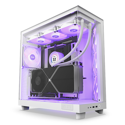 Thùng máy NZXT H6 Flow RGB - Trắng