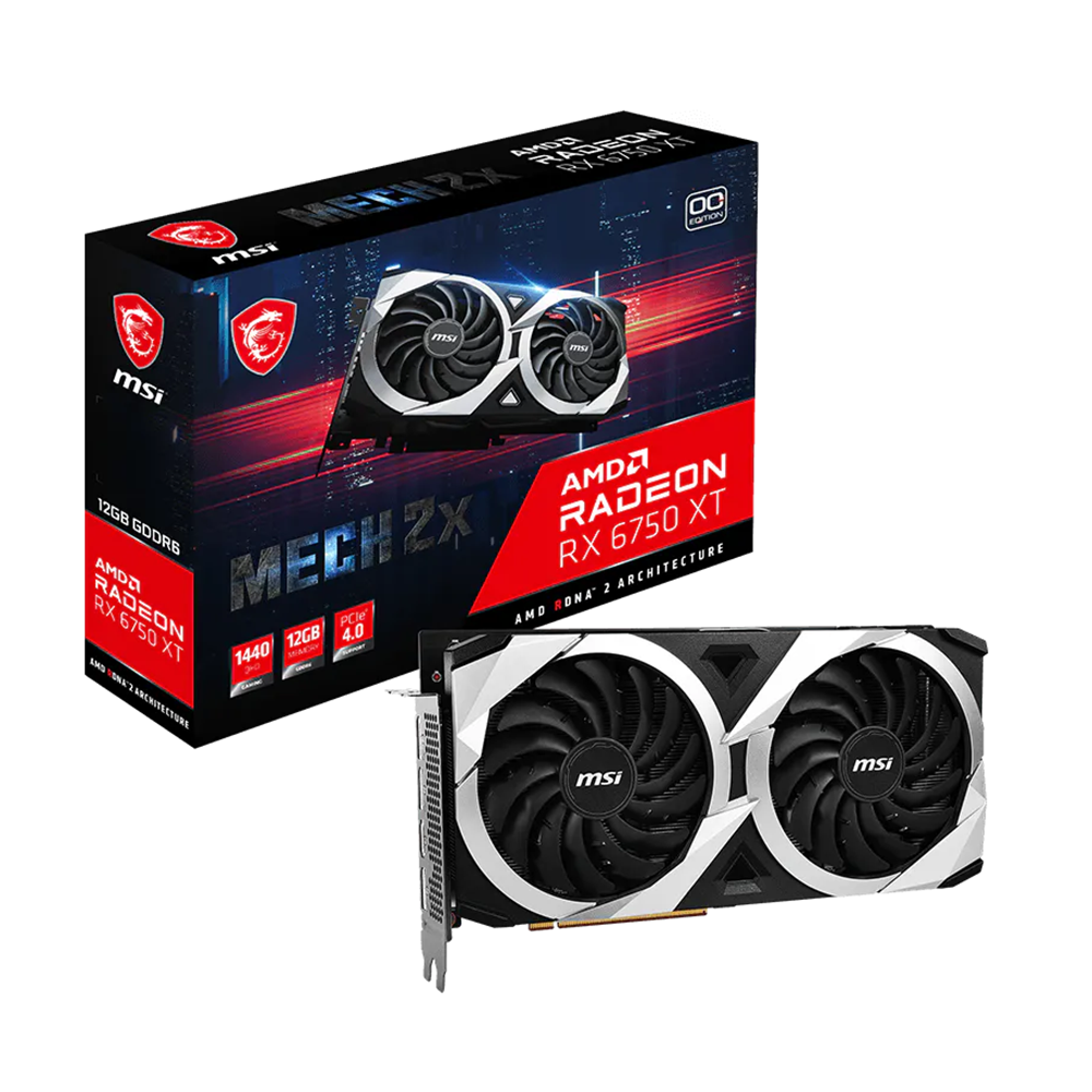 [Cũ] Card màn hình MSI AMD RX6750XT Mech 2X 12G 2 Fan | BH 3T STAR