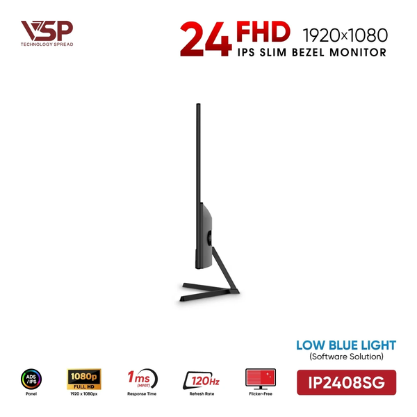  [Cũ] Màn hình Văn Phòng VSP IP2408SG (24" Fhd Ips 120Hz 1Ms Hdmi+Card màn hình) | BH 3T STAR 