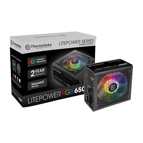  [Cũ] Nguồn máy tính Thermaltake LitePower RGB 650W | BH 3T STAR 