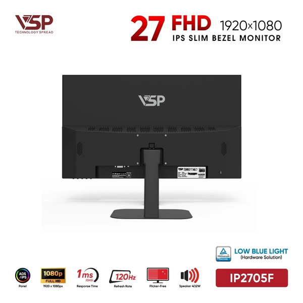  [Cũ] Màn hình Văn Phòng VSP IP2705F (27" Fhd Ips 120Hz Speaker) | BH 3T STAR 