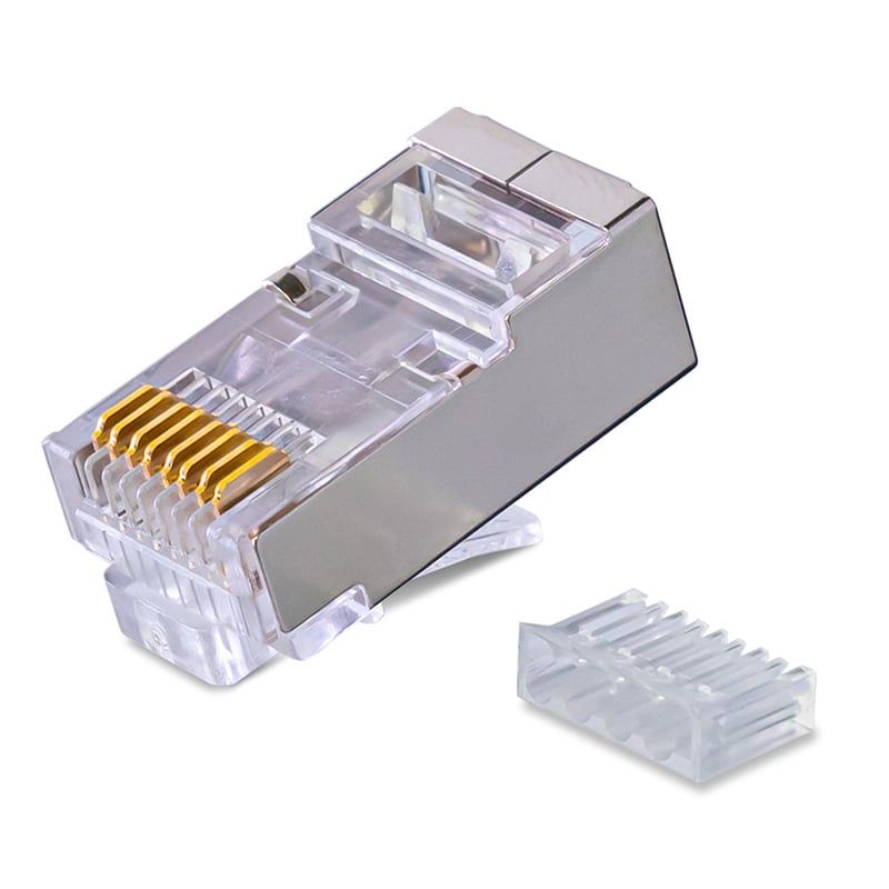 Đầu mạng Aptek Cat 6E FTP RJ45 Plug (602-02001) | Chống nhiễu, 100 cái/bịch