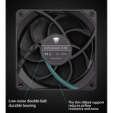  Quạt tản nhiệt PC Jungle Leopard P2 APEX | 120mm, Dual Ball Bearing, Không LED, Đen 