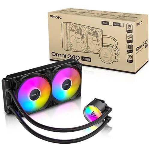  Tản nhiệt nước Antec OMNI 240 ARGB (UPC 0761345400923) | Radiator 240mm, PWM ARGB, Đen 