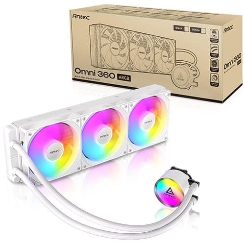  Tản nhiệt nước Antec OMNI 360 ARGB (UPC 0761345400954) | Radiator 360mm, PWM ARGB, Trắng 