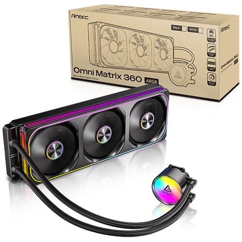  Tản nhiệt nước Antec OMNI Matrix 360 ARGB (UPC 0761345400985) | Radiator 360mm, PWM Fan, Addressable RGB, Đen 