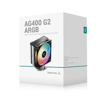  Tản nhiệt khí Deepcool AG400 G2 ARGB | 120mm, 4 Heatpipe, Đen 