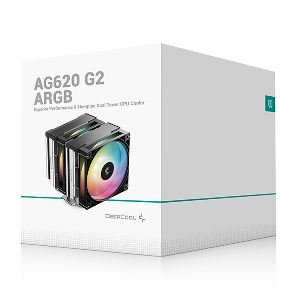 Tản nhiệt khí Deepcool AG620 G2 ARGB | 6 Heatpipe 120mm, Đen 