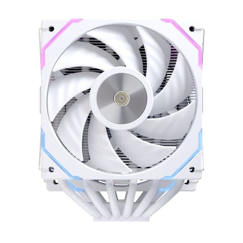 Tản Nhiệt khí EINAREX Glide G300 ARGB Digital | Dual Tower, 6 Heatpipe Đồng, LCD Monitoring, 120mm PWM, Trắng