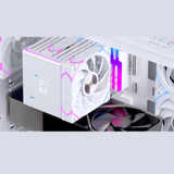  Tản Nhiệt khí EINAREX Glide G300 ARGB Digital | Dual Tower, 6 Heatpipe Đồng, LCD Monitoring, 120mm PWM, Trắng 