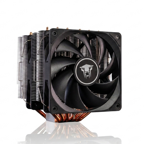 Tản nhiệt khí Leopard G6 Dual Fan (2 Tháp) | 6 Ống Đồng, 2 Quạt 120mm, PWM 4Pin, Đen
