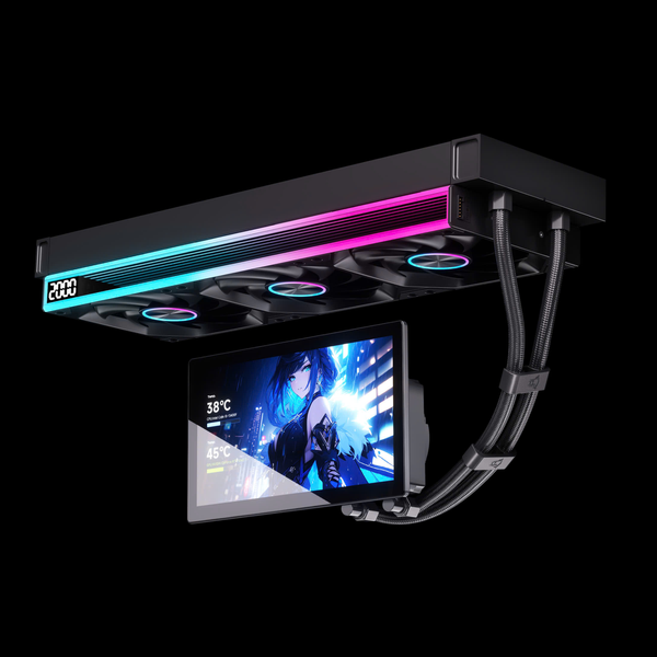  Tản nhiệt nước Leopard UltraFlow 360 ARGB LCD 7 Inch | AIO 360mm, Công suất 320W, Đen 
