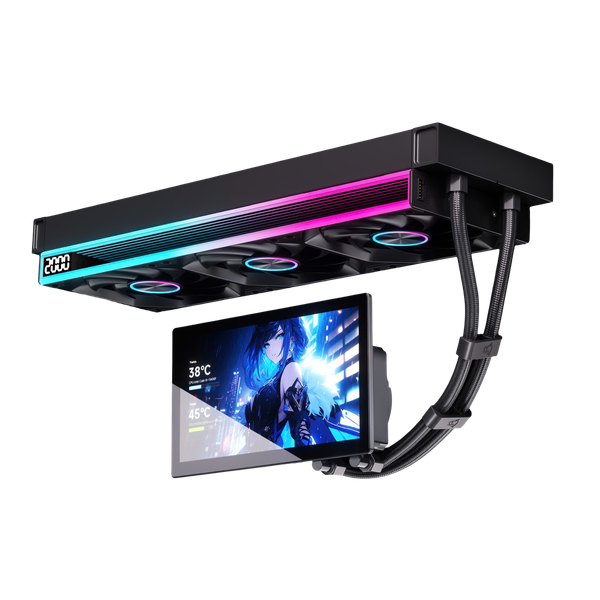  Tản nhiệt nước Leopard UltraFlow 360 ARGB LCD 7 Inch | AIO 360mm, Công suất 320W, Đen 