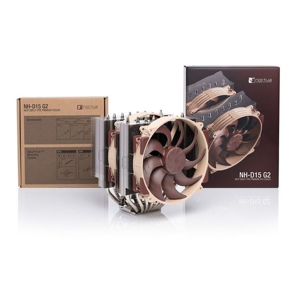  Quạt tản nhiệt khí Noctua NH-D15 G2 | Dual Fan 140mm, AM5/AM4, LGA1700/LGA1851, Nâu 