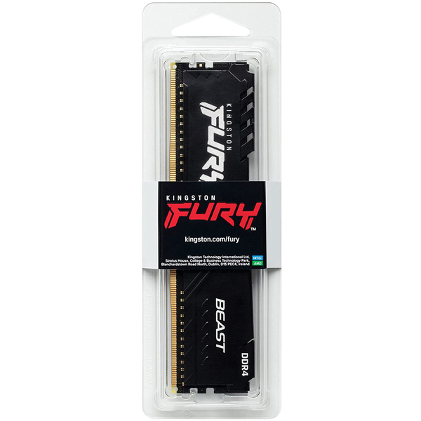  RAM PC Kingston Fury Beast 8GB DDR4 Black | (1x8GB), 3200MHz, Intel/AMD KF432C16BB/8WP 