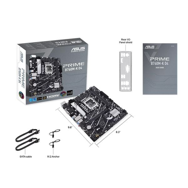  Mainboard ASUS Prime B760M-K DDR4 | LGA 1700, mATX, 2 khe RAM 