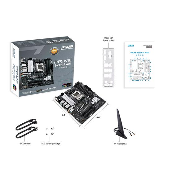  Mainboard ASUS Prime B650M-A/CSM Wifi DDR5 | AM5, mATX, 4 khe RAM 
