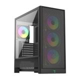  Thùng máy Gaming LinkTech Bahamut 4FA Full Atx (Kèm Sẵn 4F ARGB) (Hồ Cá) 