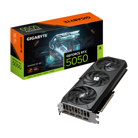 Card màn hình NVIDIA GeForce RTX 5050 Gigabyte Gaming OC | 8GB GDDR6, 2560 CUDA, 550W