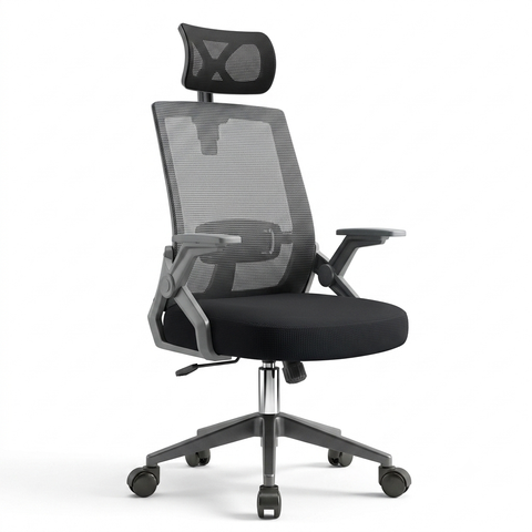 Ghế Văn Phòng Manson Ergonomic | Màu Đen, Công thái học, Tay Gập