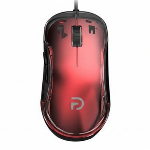 Chuột gaming Crystal CRYSTAL | Có dây, 7200 DPI, 85g, RGB, Đỏ