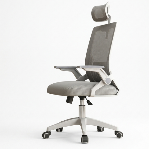 Ghế Văn Phòng Manson Ergonomic | Màu Xám, Công thái học, Tay Gập