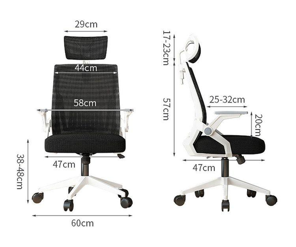 Ghế Văn Phòng Manson Ergonomic | Màu Đen, Công thái học, Tay Gập 