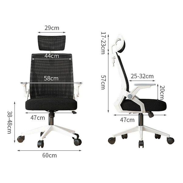  Ghế Văn Phòng Manson Ergonomic | Màu Xám, Công thái học, Tay Gập 
